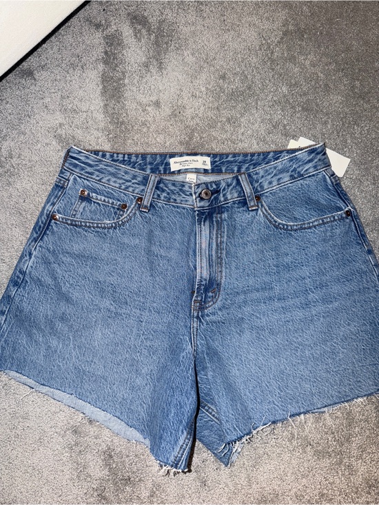 Abercrombie & Fitch Pants - Abercrombie & Fitch Vintage Wash Blue Denim High-Rise Shorts
